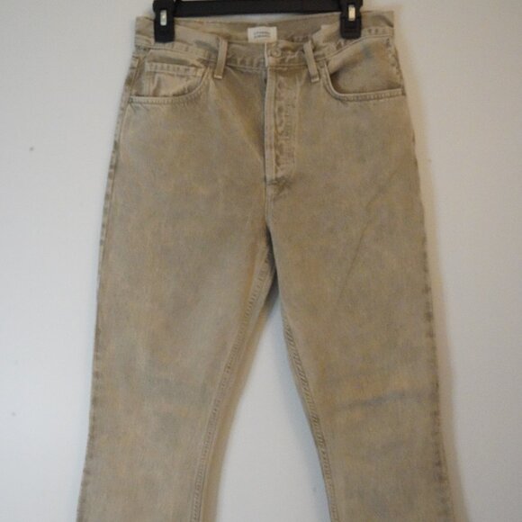 Citizens of Humanity, Jolene, Washed High Rise Straight Leg Jeans, Tan, Brown - Picture 3 of 9